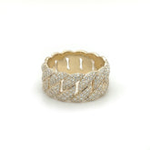 Diamond Cuban Link "No Gap" Ring - White Carat - USA & Canada